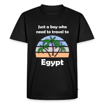 Holidays in Egypt - Men's Premium Organic T-Shirt - black - Front - Nico (187cm)