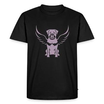 Rottweiler Angel Wing Silhouette - Men's Premium Organic T-Shirt - black - Front - Nico (187cm)