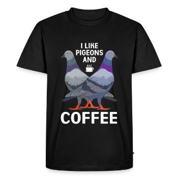 Pigeon Race Pigeon Pigeons - Men's Premium Organic T-Shirt - black - Front - Nico (187cm)