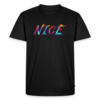 gentil - T-shirt Premium bio Homme - noir - Devant - Nico (187cm)