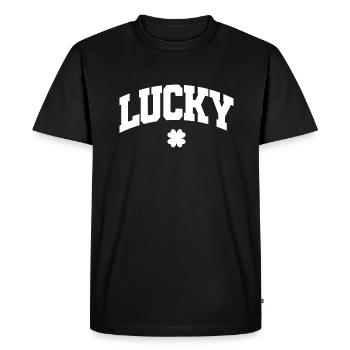 Cadeau de la Saint-Patrick Trèfle Hommes, Femmes, Enfants - T-shirt Premium bio Homme - noir - Devant - Nico (187cm)
