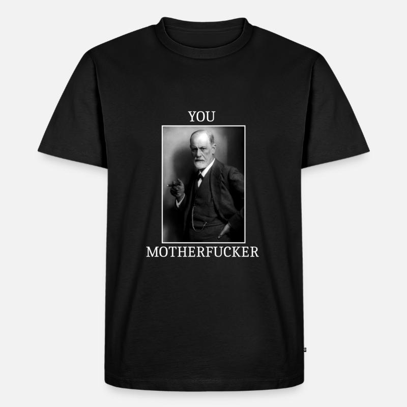 Sigmund Freud SAME - Männer Premium Bio T-Shirt - Schwarz