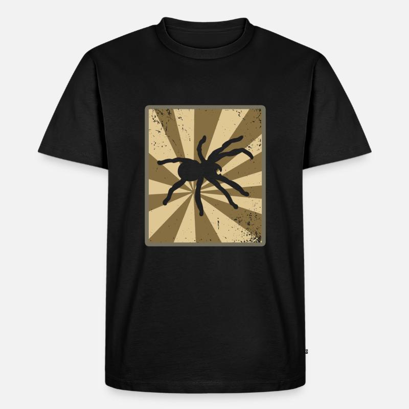 Spinne Retro - Männer Premium Bio T-Shirt - Schwarz