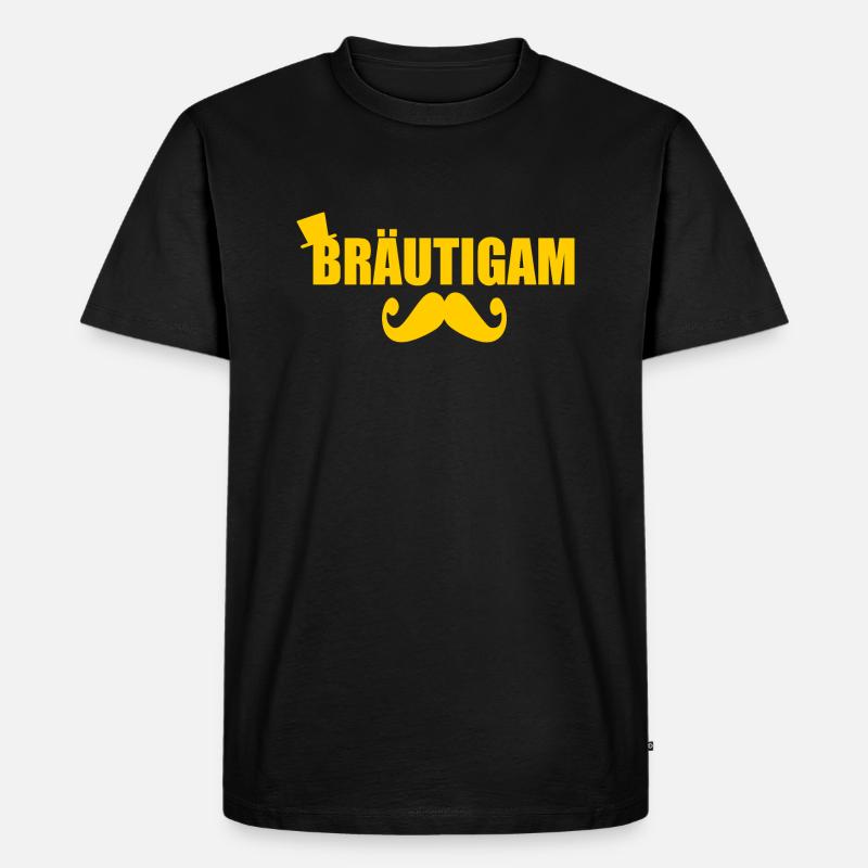 bräutigam - Männer Premium Bio T-Shirt - Schwarz