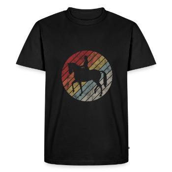 Dressage Dressage Dressage Dressage Cavalier Équitation - T-shirt Premium bio Homme - noir - Devant - Nico (187cm)