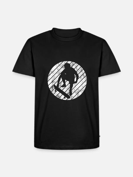 Skateboarder Skateboard Skater Skate Skateing - Men's Premium Organic T-Shirt - black