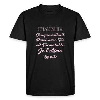 mamie - T-shirt Premium bio Homme - noir - Devant - Nico (187cm)