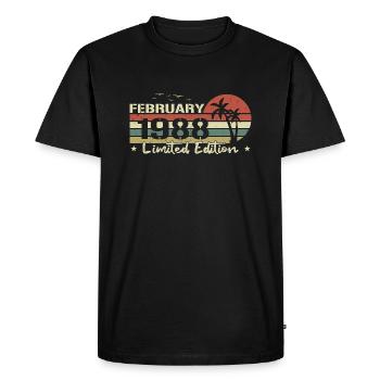 millésime de février 36e anniversaire né 1988 vibe - T-shirt Premium bio Homme - noir - Devant - Nico (187cm)