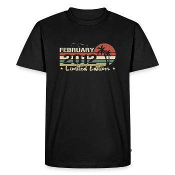 millésime de février 12e anniversaire né 2012 vibe - T-shirt Premium bio Homme - noir - Devant - Nico (187cm)