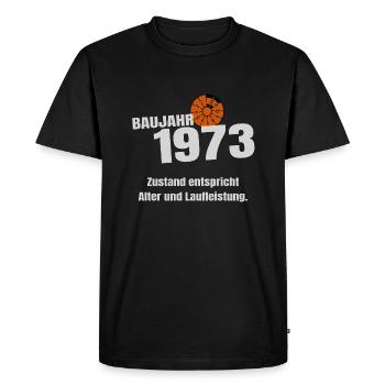 Geschenk Geburtstag Baujahr 1973 - Männer Premium Bio T-Shirt - Schwarz - Vorne - Nico (187cm)