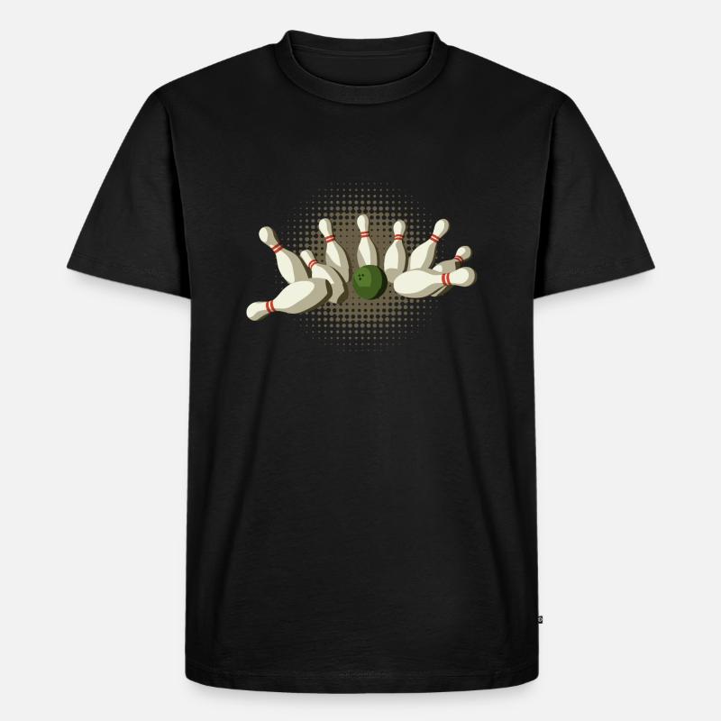 Strike Kegeln - Männer Premium Bio T-Shirt - Schwarz