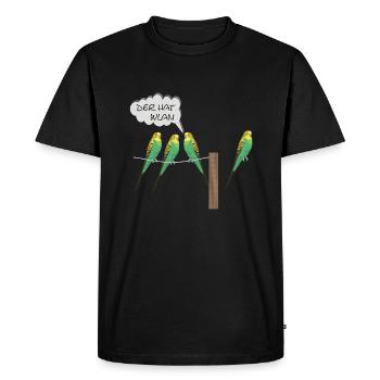 lustiges wlan - Männer Premium Bio T-Shirt - Schwarz - Vorne - Nico (187cm)