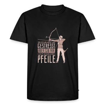 Archer Archery Archery Arrow - Men's Premium Organic T-Shirt - black - Front - Nico (187cm)