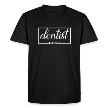Dentiste Est. 2023 Diplômé en dentisterie Étudiant - T-shirt Premium bio Homme - noir - Devant - Nico (187cm)