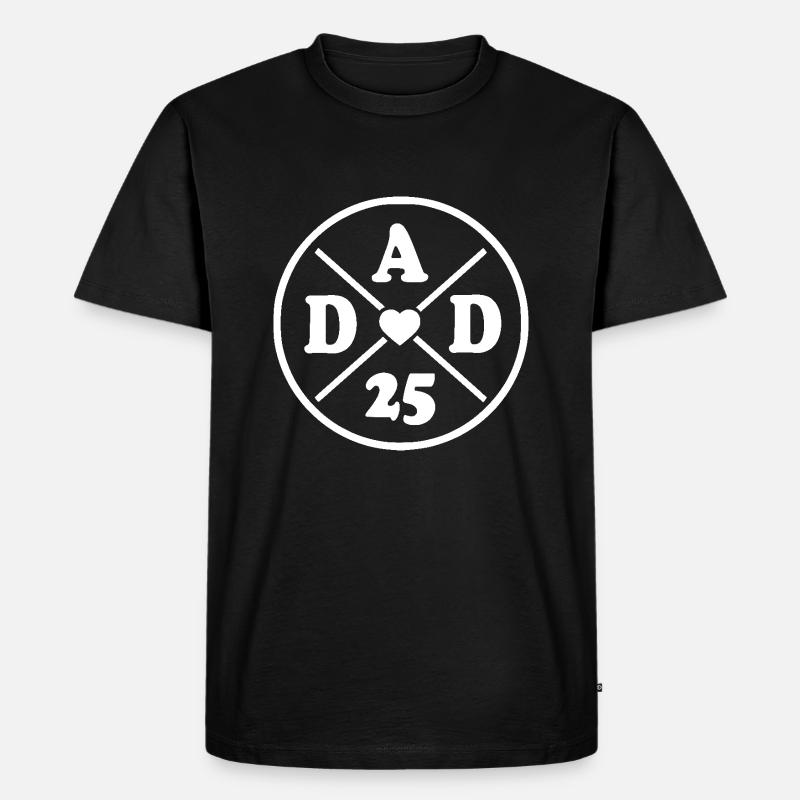Dad 2025 - Männer Premium Bio T-Shirt - Schwarz