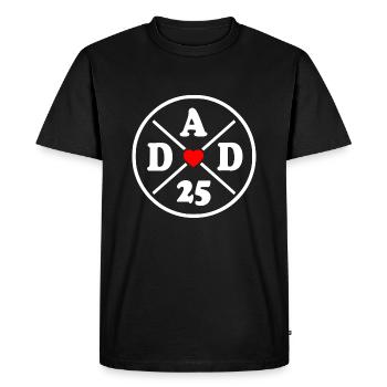 Dad 2025 - T-shirt Premium bio Homme - noir - Devant - Nico (187cm)