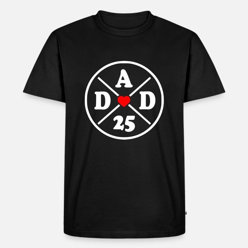 Dad 2025 - Männer Premium Bio T-Shirt - Schwarz
