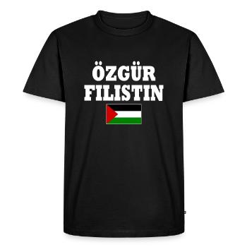 özgür filistin - T-shirt Premium bio Homme - noir - Devant - Nico (187cm)