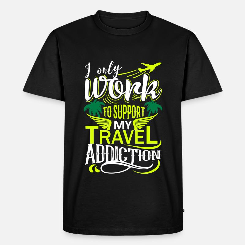 I only work Premium - Männer Premium Bio T-Shirt - Schwarz