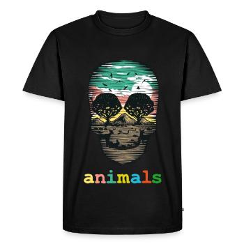 Hambacher forest nature forest save environment - Men's Premium Organic T-Shirt - black - Front - Nico (187cm)