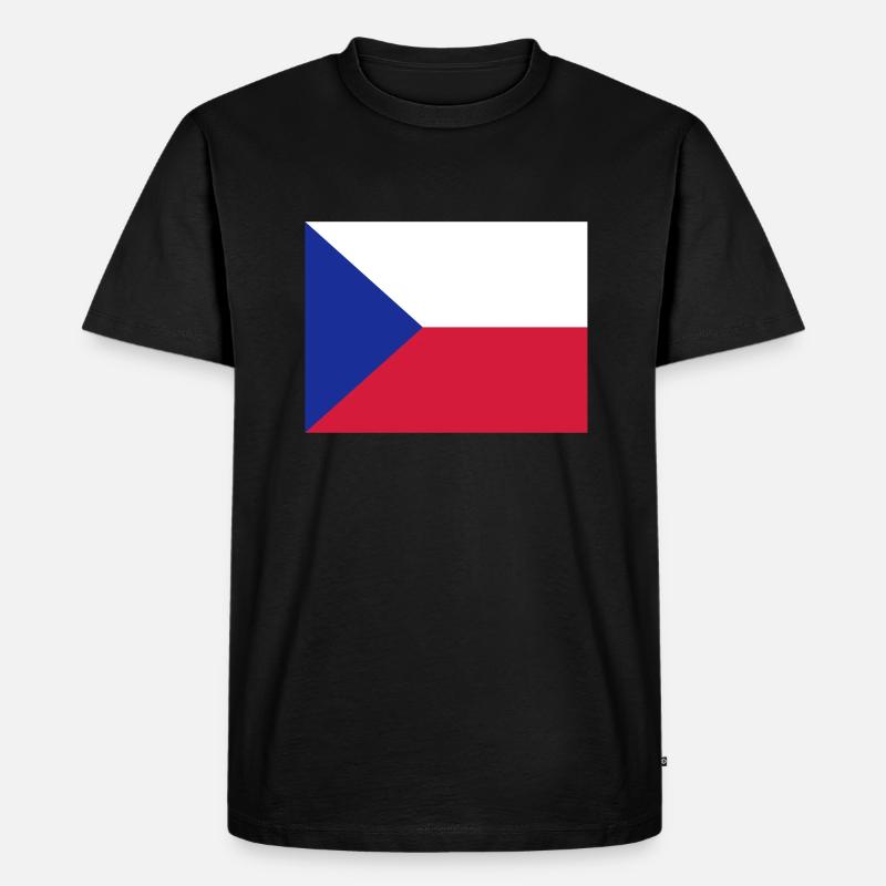 drapeau_republique_tcheque - Männer Premium Bio T-Shirt - Schwarz