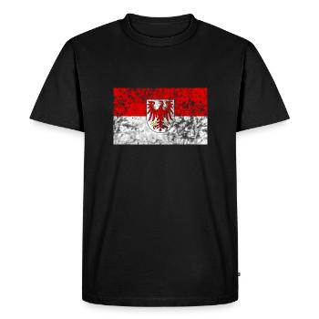 Brandenburg Flag - Men's Premium Organic T-Shirt - black - Front - Nico (187cm)