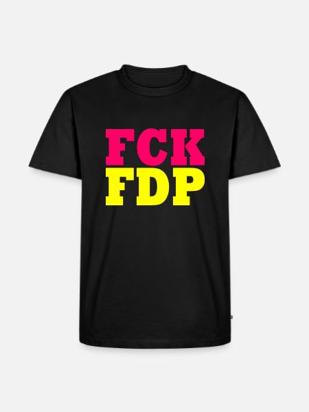 Fck fdp - Männer Premium Bio T-Shirt - Schwarz
