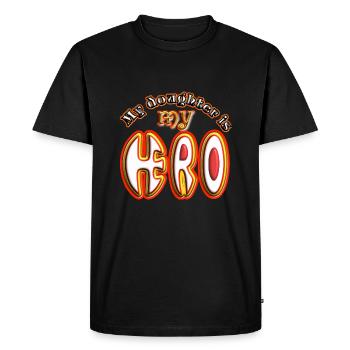 My doughter is my hero 1 - Men's Premium Organic T-Shirt - black - Front - Nico (187cm)
