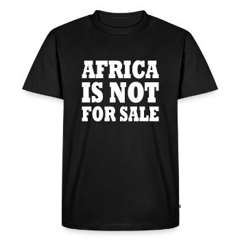 africa is not for sale - T-shirt Premium bio Homme - noir - Devant - Nico (187cm)