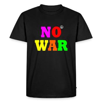 No war - T-shirt Premium bio Homme - noir - Devant - Nico (187cm)