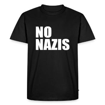 No nazis - Men's Premium Organic T-Shirt - black - Front - Nico (187cm)