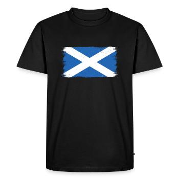 Ecosse Drapeau Vintage Alba Used Look GB UK - T-shirt Premium bio Homme - noir - Devant - Nico (187cm)