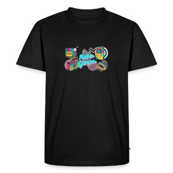 retro gamer - Men's Premium Organic T-Shirt - black - Front - Nico (187cm)