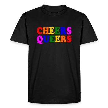 Cheers queers - T-shirt Premium bio Homme - noir - Devant - Nico (187cm)