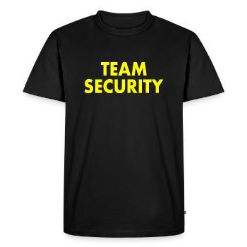 Team security - Men's Premium Organic T-Shirt - black - Front - Nico (187cm)