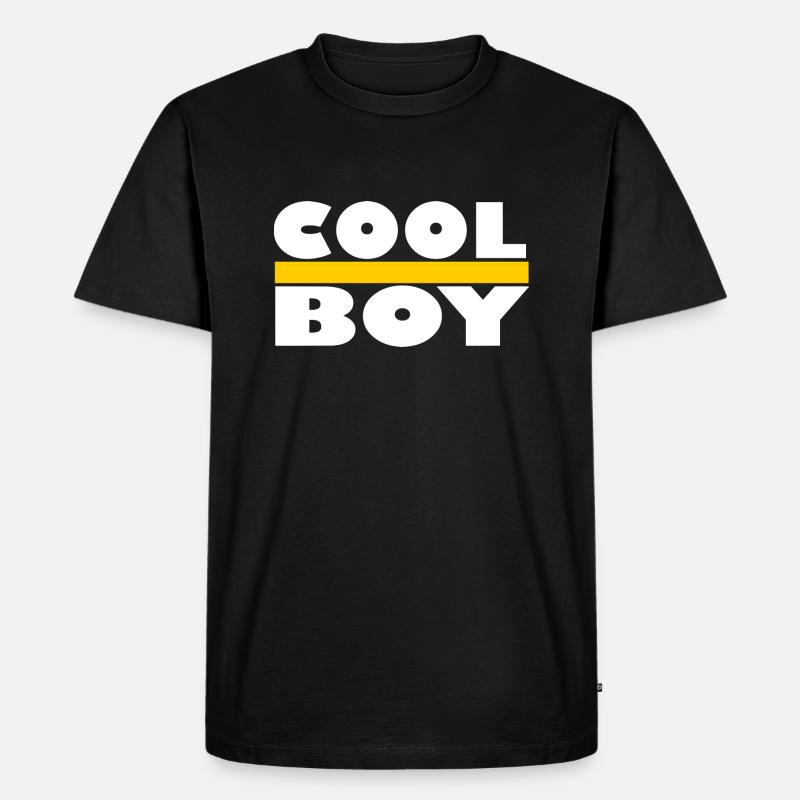 Cool boy - Männer Premium Bio T-Shirt - Schwarz
