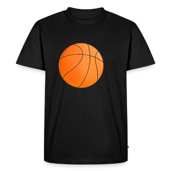 Ballon de basket - T-shirt Premium bio Homme - noir - Devant - Nico (187cm)