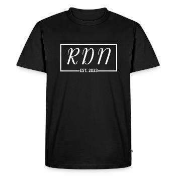 RDN Est. 2023 Registered Dietitian Nutritionist - Men's Premium Organic T-Shirt - black - Front - Nico (187cm)