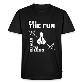 Chaîne de vélo de vélo « bikefun » selle de vélo - T-shirt Premium bio Homme - noir - Devant - Nico (187cm)