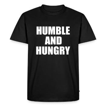 Humble and hungry - T-shirt Premium bio Homme - noir - Devant - Nico (187cm)