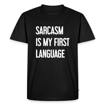 Sarcasme Pro - T-shirt Premium bio Homme - noir - Devant - Nico (187cm)