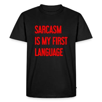 Sarcasme Pro - T-shirt Premium bio Homme - noir - Devant - Nico (187cm)