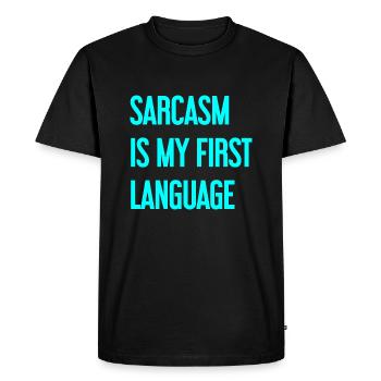 Sarcasme Pro - T-shirt Premium bio Homme - noir - Devant - Nico (187cm)