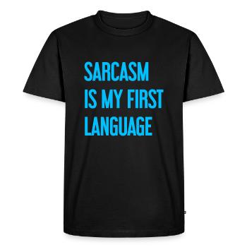 Sarcasme Pro - T-shirt Premium bio Homme - noir - Devant - Nico (187cm)