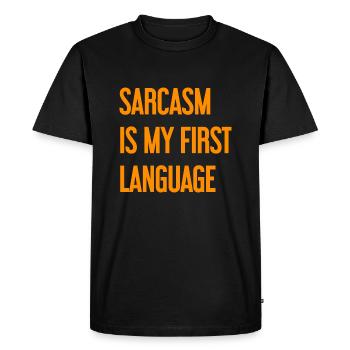 Sarcasme Pro - T-shirt Premium bio Homme - noir - Devant - Nico (187cm)