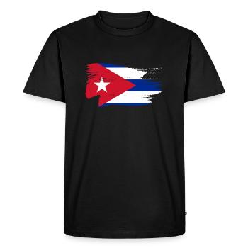Cuba Drapeau Des Caraïbes vacances Cuba voyage La Havane - T-shirt Premium bio Homme - noir - Devant - Nico (187cm)