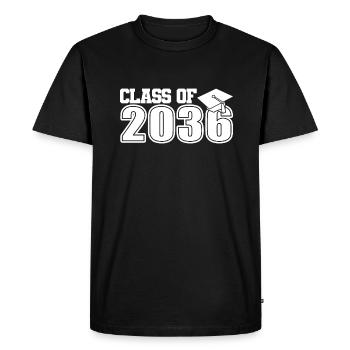 Promotion de 2036 Diplômé préscolaire Pré-K Graduation - T-shirt Premium bio Homme - noir - Devant - Nico (187cm)