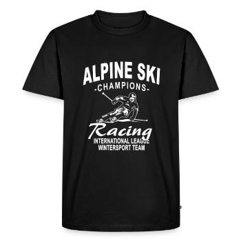Ski alpin - ski alpin - slalom - skieurs - T-shirt Premium bio Homme - noir - Devant - Nico (187cm)