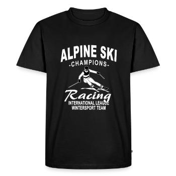 Ski alpin - ski alpin - slalom - skieurs - T-shirt Premium bio Homme - noir - Devant - Nico (187cm)
