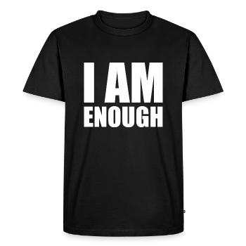 I am enough - Men's Premium Organic T-Shirt - black - Front - Nico (187cm)